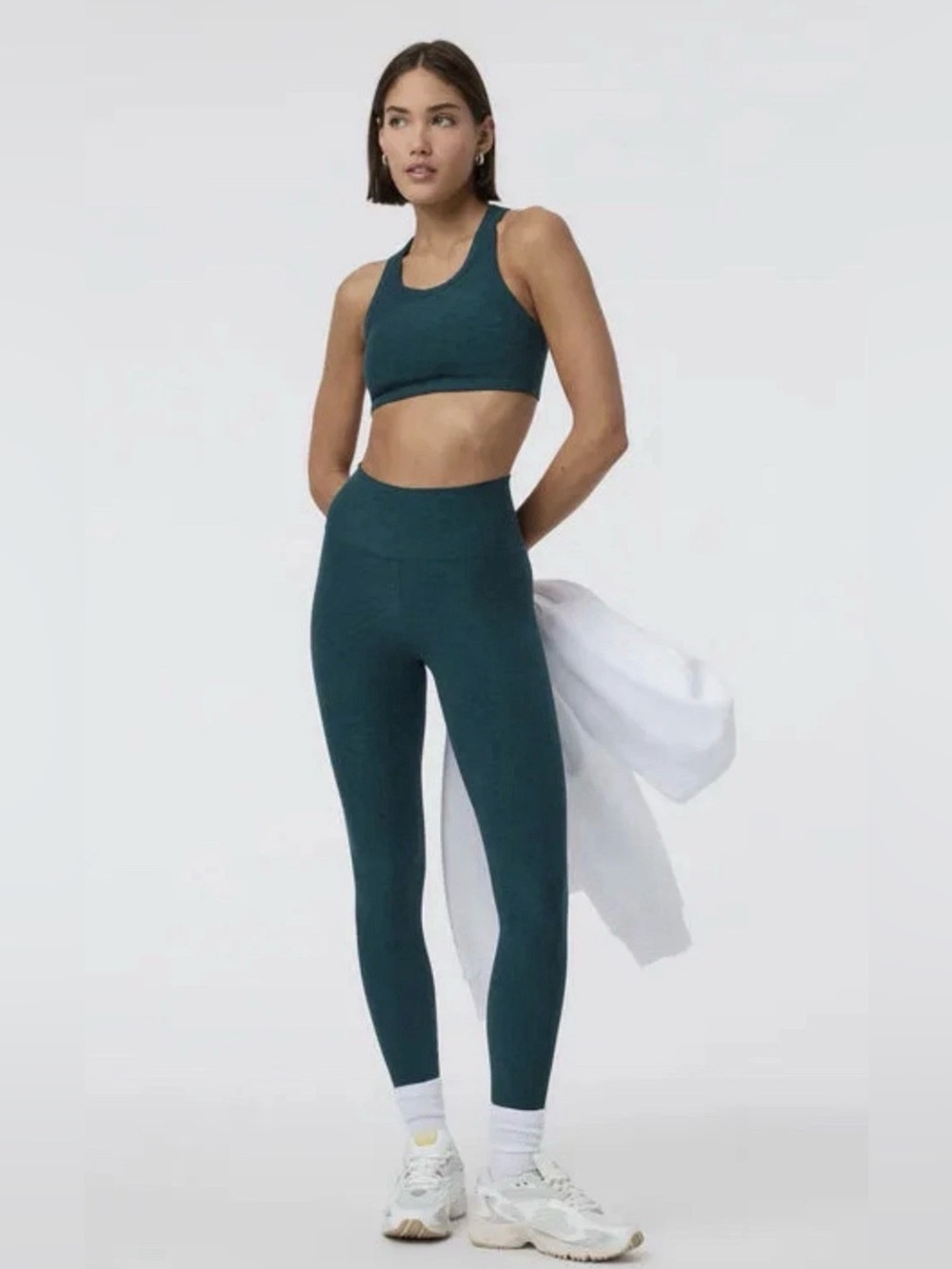 Vuori Women’s Clean Elevation Leggings In Moss Heather Size Small 25” Inseam